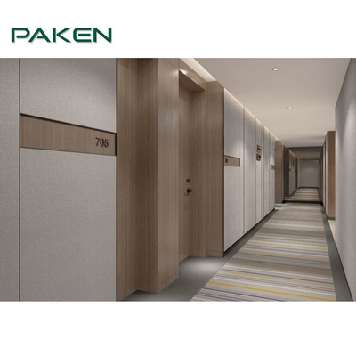 Tùy chỉnh Nội thất sảnh khách sạn cố định Veneer gỗ 0,6mm đã hoàn thành