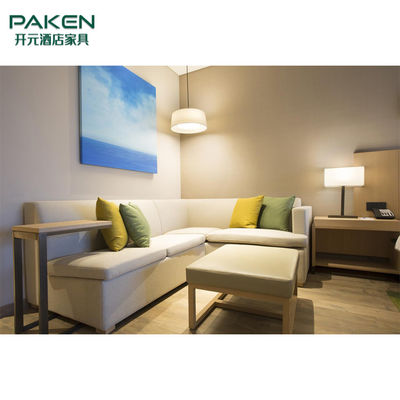 Bộ đồ nội thất phòng ngủ khách sạn bề mặt Veneer &amp; Melamine &amp; Laminate màu sáng