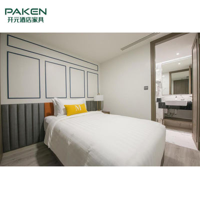 Bộ nội thất phòng ngủ khách sạn ODM Natural Veneer Paken