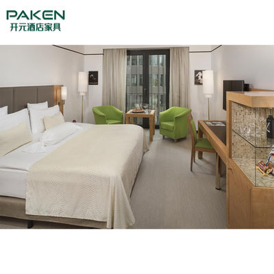 Bộ đồ nội thất phòng ngủ khách sạn thiết kế đơn giản bằng gỗ