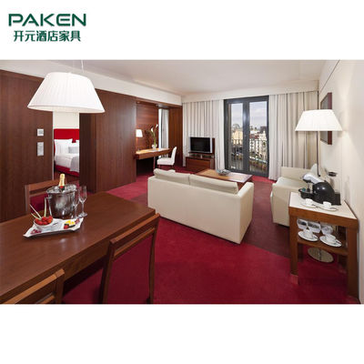 Bộ đồ nội thất phòng ngủ khách sạn thiết kế đơn giản bằng gỗ