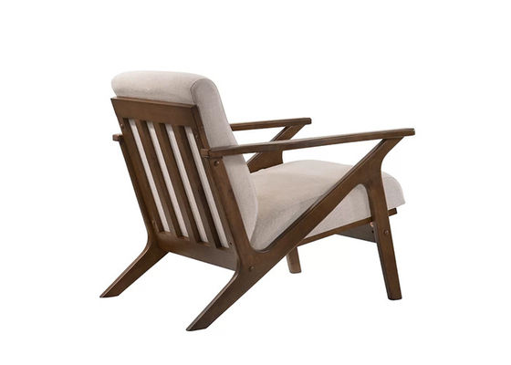 Đồ nội thất cổ bằng gỗ cao su rắn Ghế sofa đơn phong cách hiện đại giữa thế kỷ