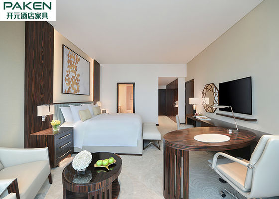 Bộ nội thất khách sạn tiêu chuẩn 5 sao Sofitel Bộ phòng ngủ Veneer gỗ mun + nội thất nhẹ Huế