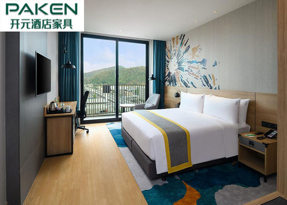 Phòng khách sạn Holiday Inn Đồ nội thất bằng gỗ Veneer Tối giản Đường thẳng Màu sắc có thể tùy chỉnh