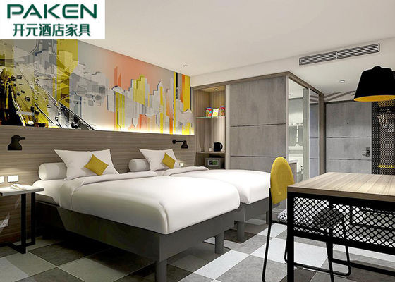 Ghế dài được thiết kế kỹ thuật / Khách sạn gỗ sồi Veneer Nội thất Phòng khách Suite lớn có giường cỡ King