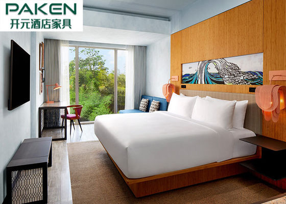 Tropical Countries Engineered Bench / Oak Veneer Wooden Hotel Furnitures Natural Style
