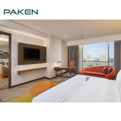 Nội thất phòng ngủ theo tiêu chuẩn ISO14001 tùy chỉnh Bộ phòng ngủ khách sạn MDF cho khách sạn Marriott